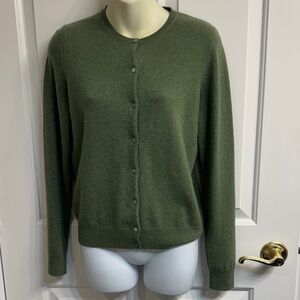 Green cashmere Women's Cardigan